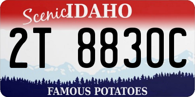 ID license plate 2T8830C