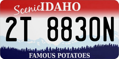 ID license plate 2T8830N