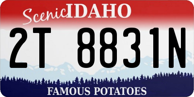 ID license plate 2T8831N