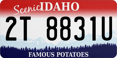 ID license plate 2T8831U