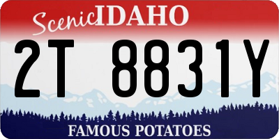 ID license plate 2T8831Y