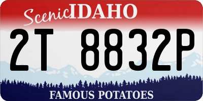 ID license plate 2T8832P