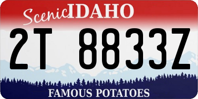 ID license plate 2T8833Z