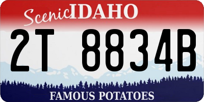 ID license plate 2T8834B