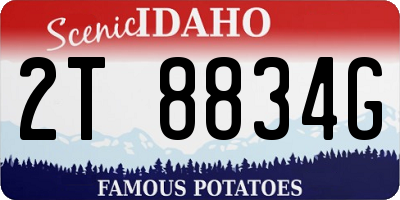 ID license plate 2T8834G