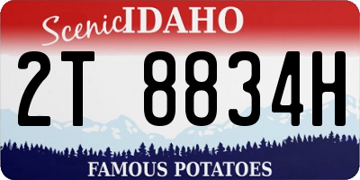 ID license plate 2T8834H