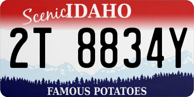 ID license plate 2T8834Y