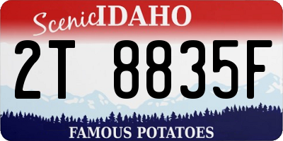 ID license plate 2T8835F