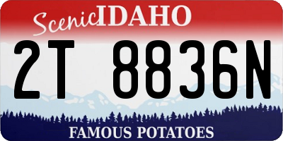 ID license plate 2T8836N