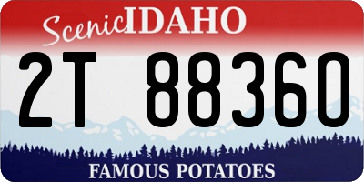ID license plate 2T8836O