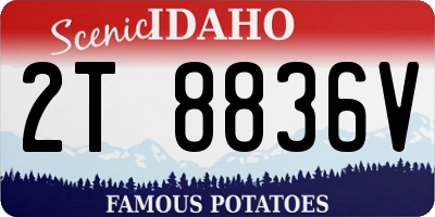ID license plate 2T8836V