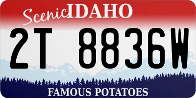 ID license plate 2T8836W