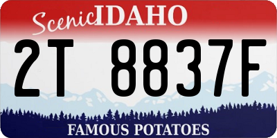 ID license plate 2T8837F