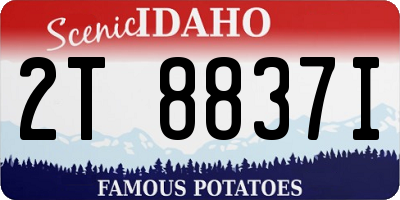 ID license plate 2T8837I