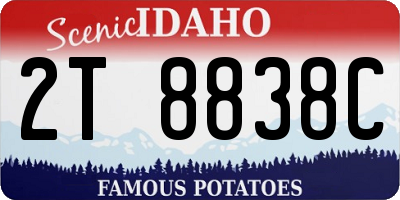 ID license plate 2T8838C