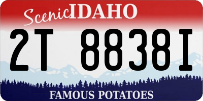 ID license plate 2T8838I
