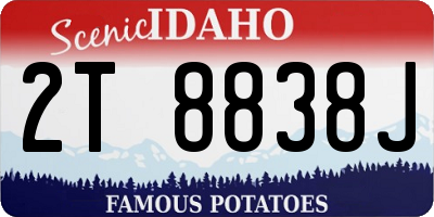 ID license plate 2T8838J