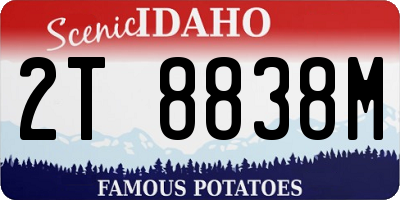 ID license plate 2T8838M