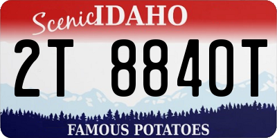 ID license plate 2T8840T