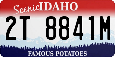 ID license plate 2T8841M