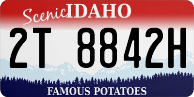 ID license plate 2T8842H