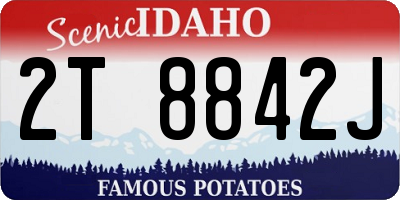 ID license plate 2T8842J