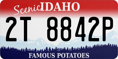 ID license plate 2T8842P