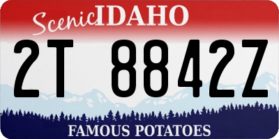 ID license plate 2T8842Z