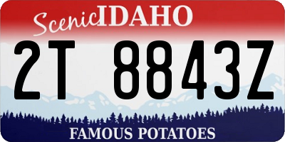 ID license plate 2T8843Z