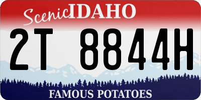 ID license plate 2T8844H