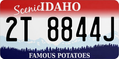 ID license plate 2T8844J