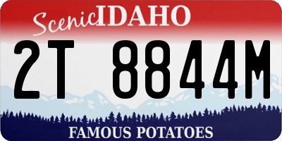 ID license plate 2T8844M