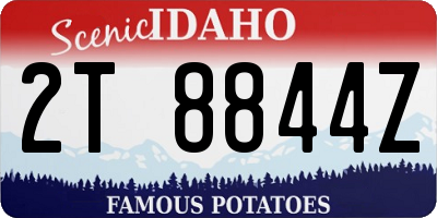 ID license plate 2T8844Z
