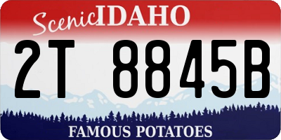 ID license plate 2T8845B