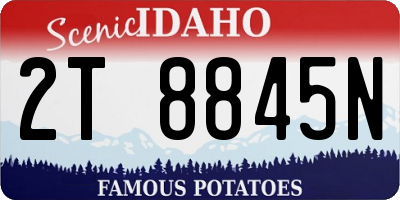 ID license plate 2T8845N