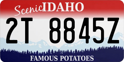 ID license plate 2T8845Z