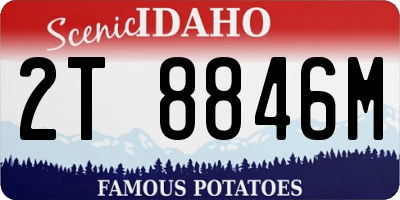 ID license plate 2T8846M