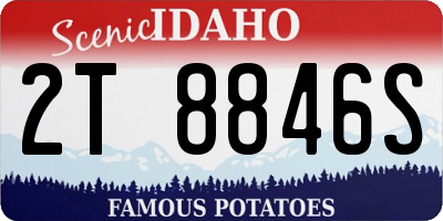 ID license plate 2T8846S