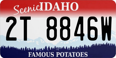 ID license plate 2T8846W