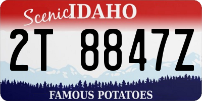 ID license plate 2T8847Z