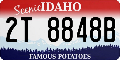 ID license plate 2T8848B