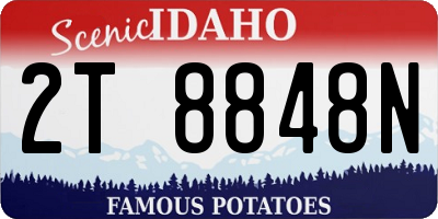 ID license plate 2T8848N