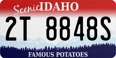 ID license plate 2T8848S