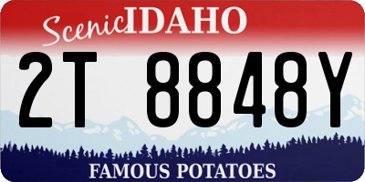 ID license plate 2T8848Y