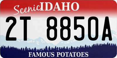 ID license plate 2T8850A