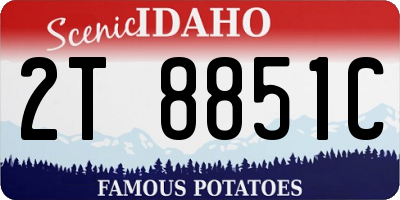 ID license plate 2T8851C