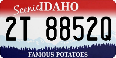 ID license plate 2T8852Q
