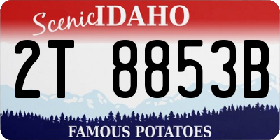 ID license plate 2T8853B
