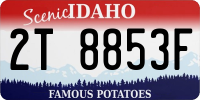 ID license plate 2T8853F