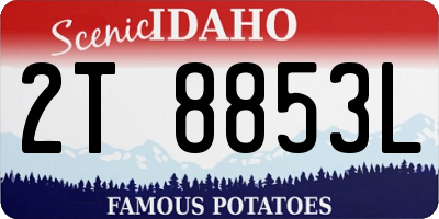ID license plate 2T8853L